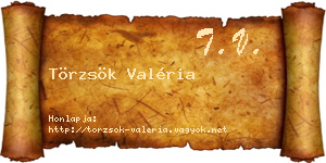 Törzsök Valéria névjegykártya