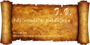 Törzsök Valéria névjegykártya