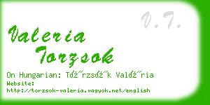 valeria torzsok business card